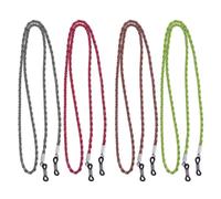 Générique Cordon de Lunettes en Cuir Rouge 4 Pièces Connecteurs Universels pour Maintien Sécurisé, Sangle Réglable Adaptée la Plupart des Lunettes, pour Sport Extérieur