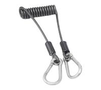 Générique Cordon Extensible Anti-Perte pour la pêche, Outil Polyvalent, Longe de sécurité pour la pêche, Longe enroulée rétractable avec Mousqueton, Bobine avec Mousqueton