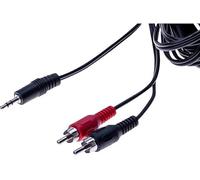 Generique Cordon stéréo Jack 3.5 mm vers 2 x RCA M Noir 5 m