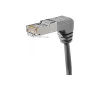 GENERIQUE Cordon RJ45 CAT 6a S/FTP coudé bas - 1m / Gris