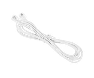 Générique Cordon Téléphonique Blanc 4 Conducteurs en Cuivre et Pvc, Connecteur Rj11 vers Rj45 6p4c à 8p8c, Câble Robuste pour Maison et Bureau