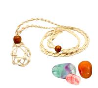 Générique Cordons De Collier, Support De Pierre Vide En Corde De Collier Réglable, Cordons Collier Porte-Pierre Vide, Pour Cristaux, Cordon De Collier En Pierre, Bijoux De Bricolage