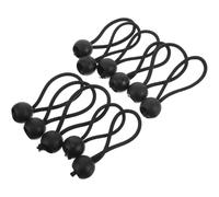 Générique Cordons Élastiques Noirs Longueur Fixe 10cm Lot de 20 avec Boules 4mm en Plastique Attaches de Bâche Multifonctions pour Camping et Aventures en Plein Air