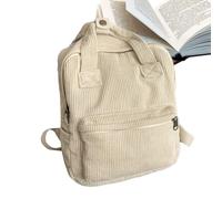Générique Corduroy Backpack - Small Laptop Purse for Girls, Secure Zipper Compartments with Comfortable Handle, Travel, Sleek Shape with Chic Aesthetic Design Women Backpack for Casual Trips