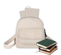 Générique Corduroy Bookbag, Fashionable Student Backpack, Trendy Laptop Bags, Lightweight School Bag With Spacious Compartments, Casual Travel Daypack, Perfect For Teen Girls