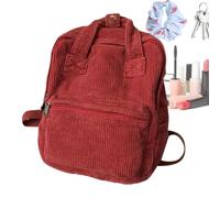 Générique Corduroy Laptop Backpack, Aesthetic Backpack Purse, High School Backpack, Handle Feature Women's Retro Backpack, Large Capacity For High School College, Casual Day Trips