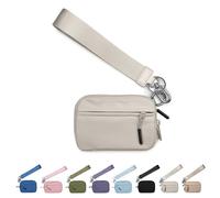 Générique Corelration The Wallet 2nd, Corelation Wallet, Women Wristlet Wallets, Waterproof Nylon Material Zippered Card Case (Off-White)