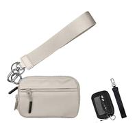 Générique Corelration The Wallet 2nd, Zippered Card Case with Id Window/Hand Strap, Wristlet Nylon Wallets for Women, Waterproof Nylon Material (White)