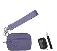 Générique Corelration The Wallet 2nd, Zippered Card Case with Id Window/Hand Strap, Wristlet Nylon Wallets for Women, Waterproof Nylon Material (Purple)