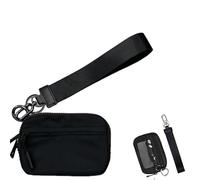 Générique Corelration The Wallet 2nd, Zippered Card Case with Id Window/Hand Strap, Wristlet Nylon Wallets for Women, Waterproof Nylon Material (Black)