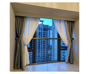 Générique Corniches de Rideaux Robustes en Aluminium de 2,40 m (7,9 pi), Panneaux de cantonnière muraux/Plafond pour Chambre et Salon, revêtement de Rideaux Durable, Solutions élégantes pour Habiller