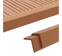 Générique Cornière de terrasse 5 pcs WPC 170 cm Marron Clair,Matériaux de Construction,Tapis & revêtements de sol-45018