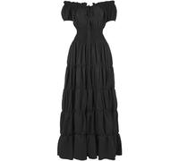 Générique Corpse Bride Costume Sorcier Adulte Robe Moyen Age Sorcière Victorienne Sorciere Longue Tenue Déguisement Halloween Pour Femme Duo Cosplay Robe Femme Halloween 3XL