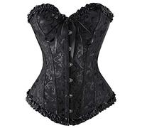 Générique Corsage Top Body Femmes Halloween Modélisant Push Up Bustier Médiéval Minceur Élégant Corsage Top Satin Dentelle Up Serre Corset Pirate Fête Carnaval Gothique Bustiers
