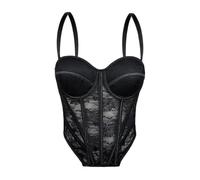 Générique Corset Bustier Dentelle Push-Up Gaine Festival,Dentelle résille semi-transparente | effet push-up | gaine sculptante | idéal costume festival