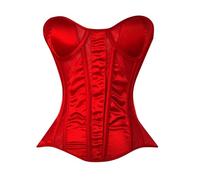 Générique Corset en Maille d'acier élégant pour Robe de mariée Style Gothique Victorien avec Design Dos Transparent (Red, XXXL)