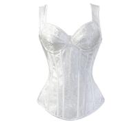 Générique Corset Femme,Body Gainant avec Fermeture éClair LatéRale Et Bretelles Style Corset pour Sculpter La Silhouette Corset Ajusté
