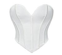Générique Corset Femme Bustier Gaine Amincissante Gothique Bustiers Et Corsets Femme Waist Trainer Shapewear Noir Minceur Sculptante Vintage Ceinture Bustier Carnaval Corsage Blanc XS