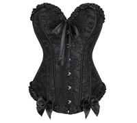 Générique Corset Femme Bustier Gaine Amincissante Noir Bustiers Et Corsets Femme Ceinture Bustier Underbust Top Sexy Vintage Minceur Sculptante Waist Trainer Carnaval Corsage Noir 4XL