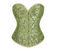 Générique Corset Femme Bustier Gaine Ventre Plat Steampunk Bustiers Et Corsets Femme Waist Trainer Underbust Top Gothique Vintage Classique Ceinture Bustier Carnaval Corsage Vert S
