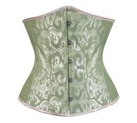 Générique Corset Femme Bustier - Noir Bustiers Et Corsets Femme Ceinture Bustier Underbust Top Steampunk Gaine Amincissante Classique Minceur Sculptante Carnaval Waist Trainer Corsage Vert Menthe XS