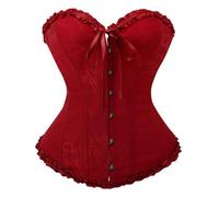 Générique Corset Femme Bustiers et Corsets Gothique Pirate Deguisement Body en Dentelle Chic et Elegant Noir Blanc pour Halloween, Soirée Rendez et Fête