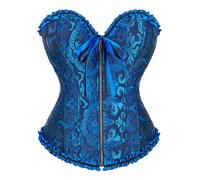 Générique Corset Femme Costume Carnaval Costume Carnaval Femme Minceur Cordet Princesse Belle Top Vampire Grande Taille Corcet Dentelle Gothique Training Black Friday 2025 Vêtements 2#Bleu foncé 3XL