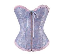 Générique Corset Femme Harnais Sexy Gaine Ventre Plat Ceinture Dentelle Broderie Tenue Medievale Pour Body Gainant Noir Bustiers Et Corsets Bustier Pirate Underbust Lingerie Bleu 3XL