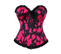 Générique Corset Medieval Femme,Corsage De SoiréE éLéGant avec Soutien-Gorge IntéGré Et Bordure en Dentelle pour Affiner Et Sculpter La