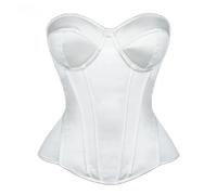 Générique Corsets de mariée - Corset blanc à baleines et à lacets, bustier gainant
