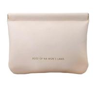 Générique Cosmetic Bag, Key Pouch, Soft PU Leather Waterproof Snap Spring Closure Earphone and Data Cables Storage for Home Workdays Friends Family, Large, White, 1-Piece