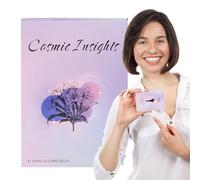 Générique Cosmic Insights Tarot Game - 41pcs Coated Paper English Version Oracle Deck, Spiritual Enlightenment Carefully Drawn Pocket Size Tarot Games Wiccan | Supplies for Divination