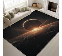 Générique Cosmique Cinématographique Doux Tapiss Sci-FI Minimaliste Imprimé Tapis Corps Céleste Lavable Tapis de Antidérapant pour Couloir Entrée 50 x 80 cm