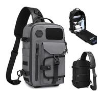 Générique Cosmos Explorer Sling Bag, Anti Theft Tactical, Dustproof, Equipped with Belt Buckl,Scratchproof and Waterproof (Grey)