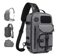 Générique Cosmos Explorer Sling Bag, Anti Theft Tactical, Scratchproof and Waterproof, Dustproof, with Belt Buckle Shoulder Bag (Gray)