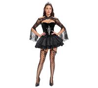 Générique Cosplay Carnaval Haut en dentelle gothique sombre style punk pour femme avec costume de scène