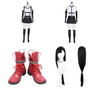 Générique Cosplay Costume For Tifa FF7,Women Men Uniform With Accessories,Cosplay Replica Prop Wig Shoes Full Set, Halloween Carnival Party Suit