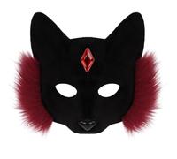 Générique Cosplay Facial Cat Motif Respirant Actif Halloween Headgear | Mauvaise Face Couverture Strass Adultes Hommes Femmes Pour La Fête De La Fête De Théâtre De Théâtre Scolaire Carnaval Carnava