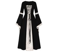 Générique Cosplay Femme-Costume Femme Moyen Age Robe Renaissance Halloween Deguisement Princesse Adulte Médiéval Gothique Déguisement Medieval Médiévale De Soiree Pirate Sorciere Tenue Medievale,XL
