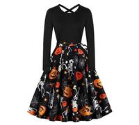 Générique Cosplay Femme Halloween Robe pour Costume Famille Addams Cocktail Festival Dress Deguisement De Bal Jupe Retro Blanche Déguisement Renaissance Tenue Vintage Victorienne