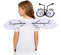 Générique Cosplay Fly Set - Translucent Wing/Lightweight Build, Soft Elastic Straps, Costume Piece, Glistening Fairy Gear | Mythical Creature Outfit, Halloween Masquerade Carnival For Theme Parti