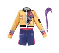 Générique Cosplay Jacket Shorts Suit With Wig | Cosplay Anime Costume,Girls Pop Singers Costume Halloween Party Cosplays Full Set Stage Performance Outfits For Girls