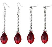 Générique Cosplay Kurapika Boucles d'oreilles Anime Ru oucles d'oreilles Goutte Rouge Larme Bandes dessinées Boucles d'oreilles Halloween Bijoux Accessoires