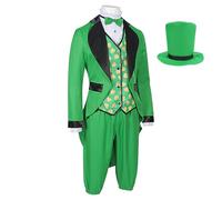 Générique Costume Adulte Irlandais Vert - Tenue De Déguisement De La Saint-Patrick | Comprend Des Éléments De Costumes Traditionnels, Parfaits Pour Les Fêtes D'anniversaire, Les Spec