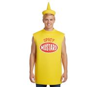 Générique Costume Adulte Ketchup,Déguisement Cosplay Condiment - Déguisement Bouteille Moutarde,pour Halloween, Noël, Fêtes, Anniversaire, Carnaval, Masquerade, Fête à Thème, Spectacle sur Scène