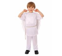 Générique Costume Ange Fille Costume Ange Enfant Fille Robe Blanche pour Noël Nouvelle Année Halloween Carnaval Cosplay Mascarade Fête anniversaire,Accessoires Vestimentaires Ange