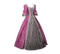 Générique Costume Baroque Femme Renaissance Dentelle Rococo Historique Cour pour Carnaval Halloween Soirée à Thème Élégant Gothique Maxi Soirée Costumée Déguisement Robe de Bal