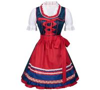 Générique Costume Bavarois Femme, Costume Oktoberfest Femme Grande Taille de Jeune Bavaroise avec BièRe Robe Oktoberfest 4XL Vetement Dirndl pour Deguisement None Halloween Robe Vampire Halloween