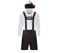 Générique Costume Bavarois Homme, Costume Oktoberfest Sexy Pantalon Traditionnel, Chemise, Chapeau Lederhosen Oktoberfest Tenue Homme Traditionnel Rutger Le Bavarois Deluxe |