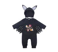 Générique Costume Bebe Garcon Fille Halloween Barboteuse À Capuche Combishort Combinaison Chauve-Souris Déguisement Bébé 2 Ans Chapeau Enfant Chauve Souris 0-24 Mois (Le noir-b,18-24 mois)